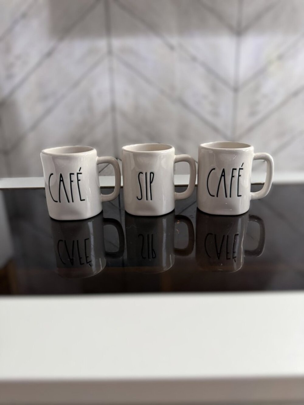 Rae Dunn Mini Espresso Coffee Mugs 4oz Set Of 3